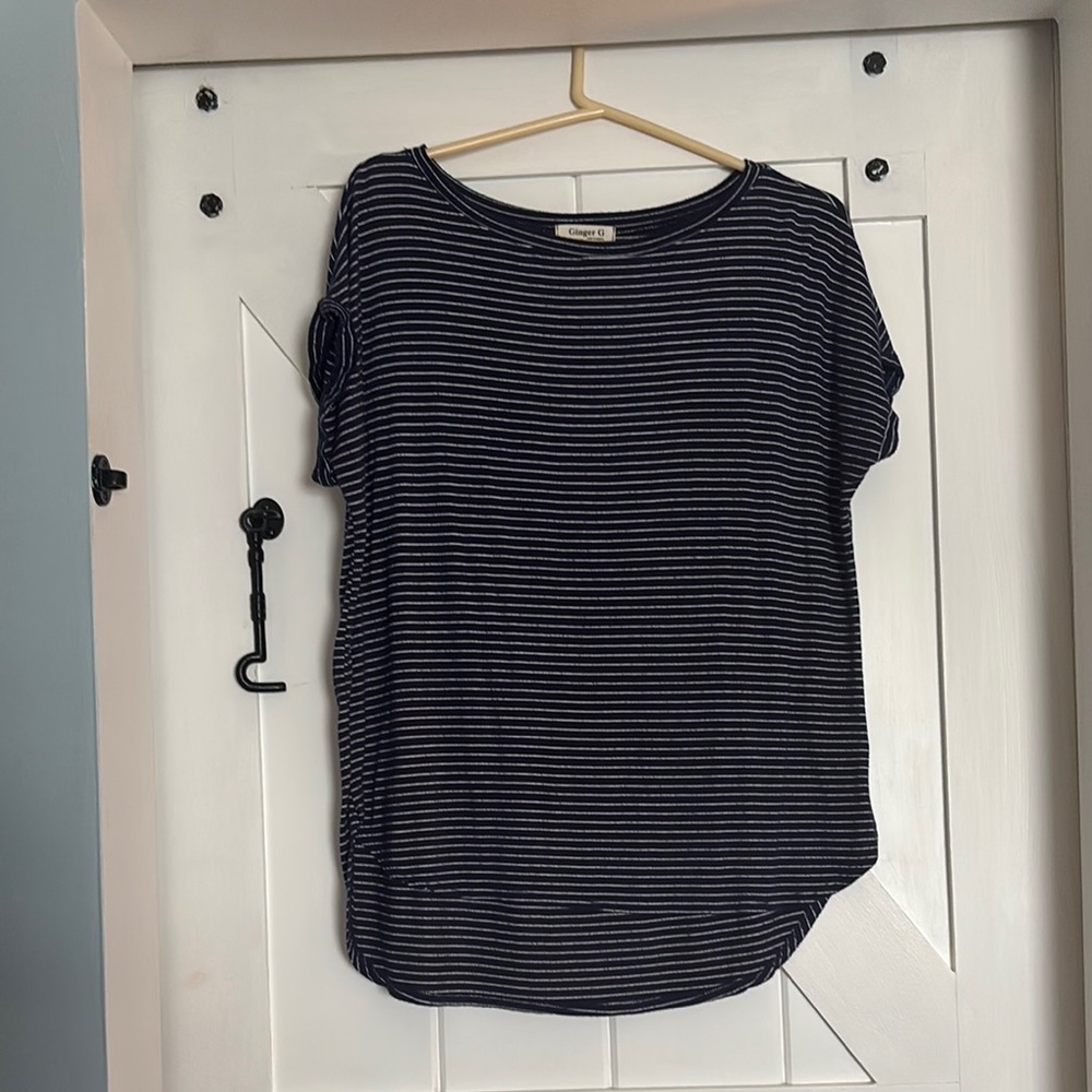 Striped Black and White Women's Top